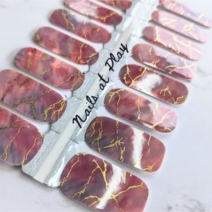 5 for $15 Nail Wraps- Rutilated W/Gold